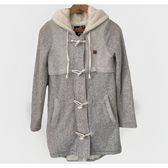 Rip Curl Jackets & Blazers - Rip Curl Penny‎ Longline Fleece Jacket Women's S Cream Casual Retro Warm